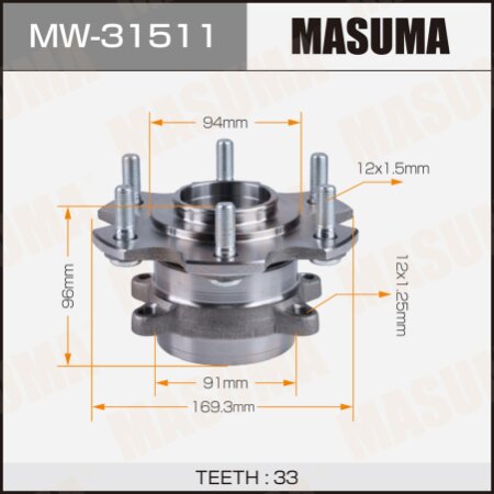 Wheel hub assembly Masuma, MW-31511