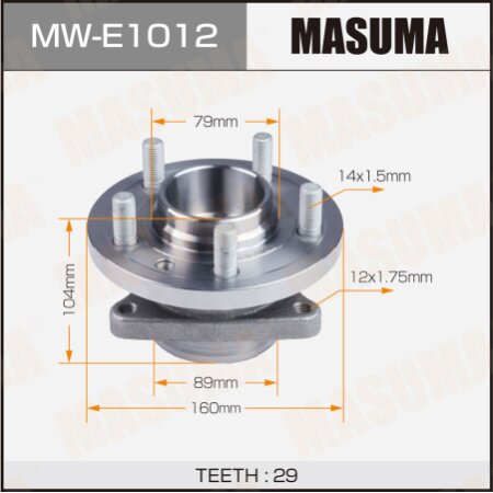 Wheel hub assembly Masuma, MW-E1012