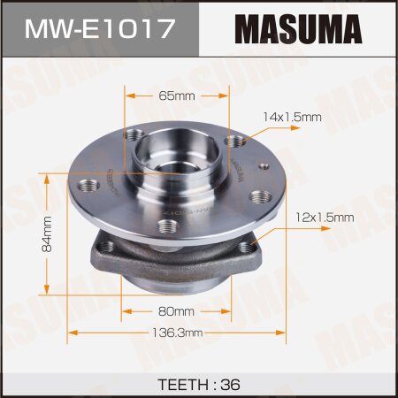 Wheel hub assembly Masuma, MW-E1017