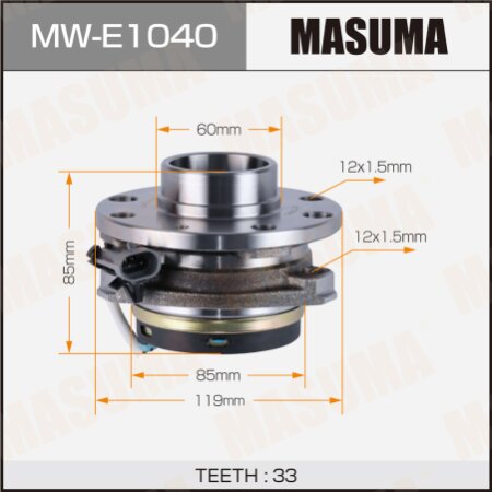 Wheel hub assembly Masuma, MW-E1040