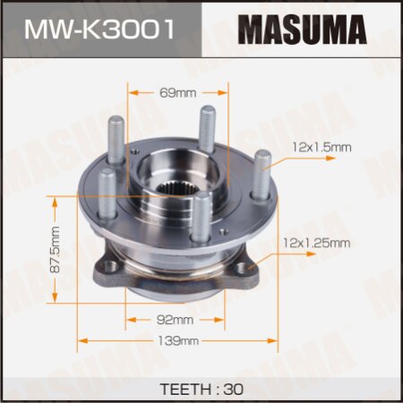 Wheel hub assembly Masuma, MW-K3001