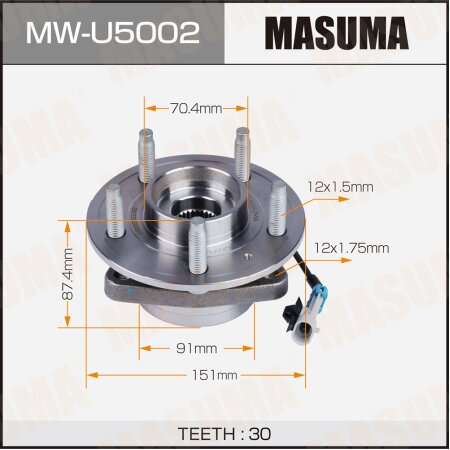 Wheel hub assembly Masuma, MW-U5002