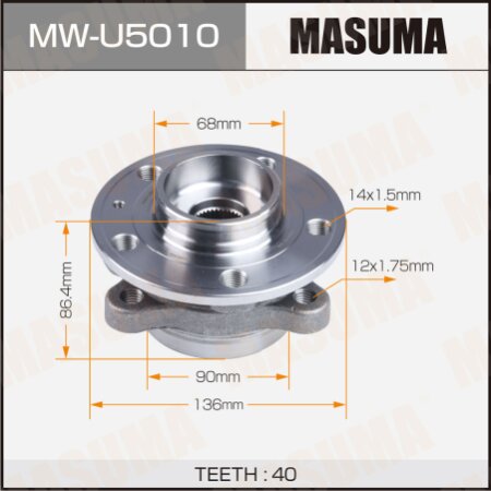 Wheel hub assembly Masuma, MW-U5010