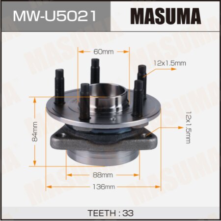 Wheel hub assembly Masuma, MW-U5021