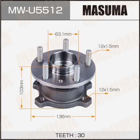 Wheel hub assembly Masuma, MW-U5512