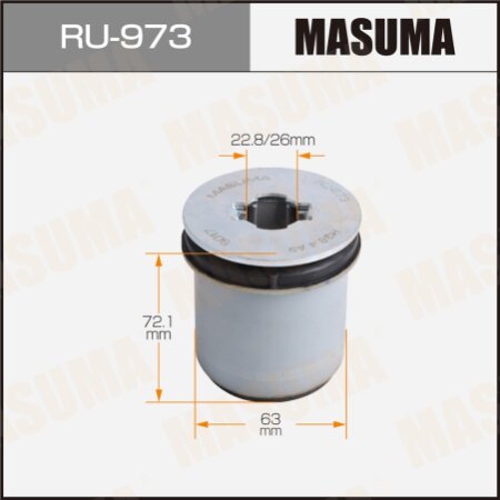 Silent block suspension bush Masuma, RU-973