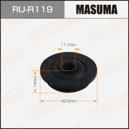 Radiator mounting bushing Masuma, RU-R119