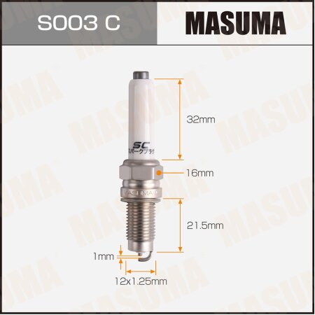 Spark plug nickel ZKER6A-10EG(96596) Masuma, S003C