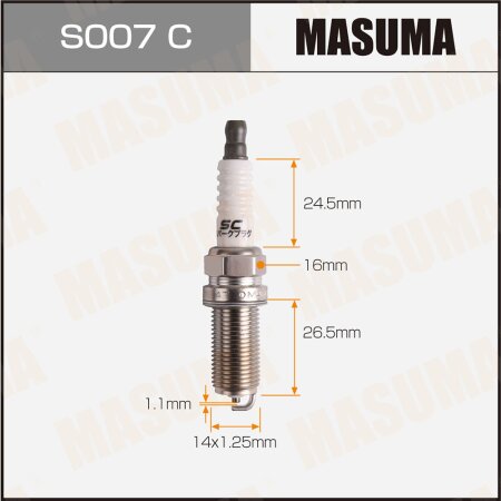 Spark plug nickel LFR5A-11(6376) Masuma, S007C