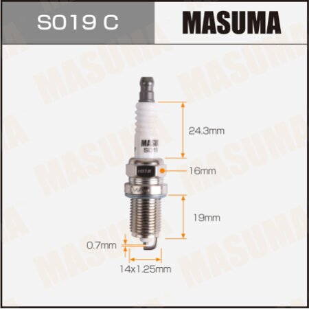Spark plug nickel BKR5EYA(2087) Masuma, S019C