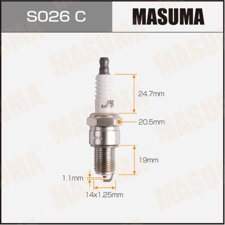 Spark plug nickel BPR6ES-11(4824) Masuma, S026C