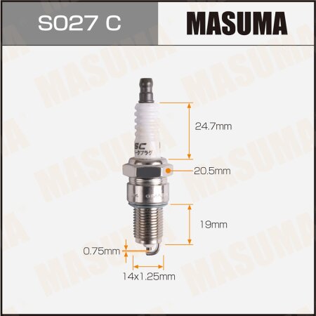 Spark plug nickel BPR5EY (2828) Masuma, S027C