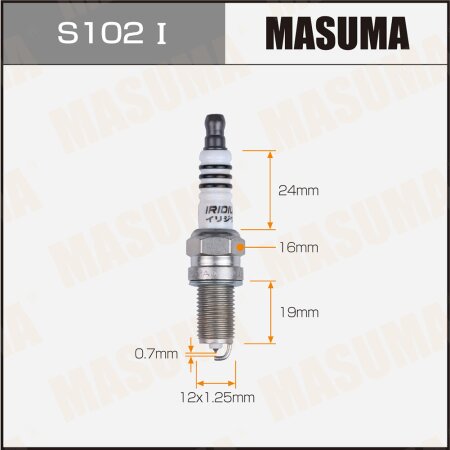Spark plug Masuma iridium DCPR7EIX (6046), S102I
