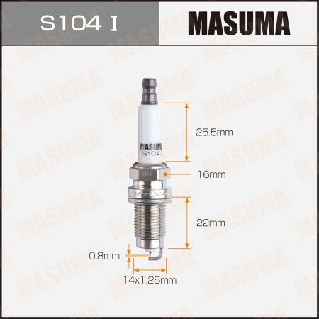 Spark plug Masuma iridium ZFR5P-G(6893), S104I