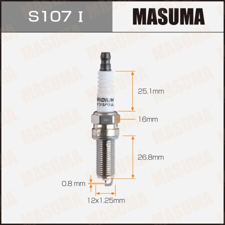 Spark plug Masuma iridium LKR8GI-8 (95079), S107I