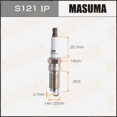 Spark plug Masuma iridium+platinum ILZTR6A8G, S121IP