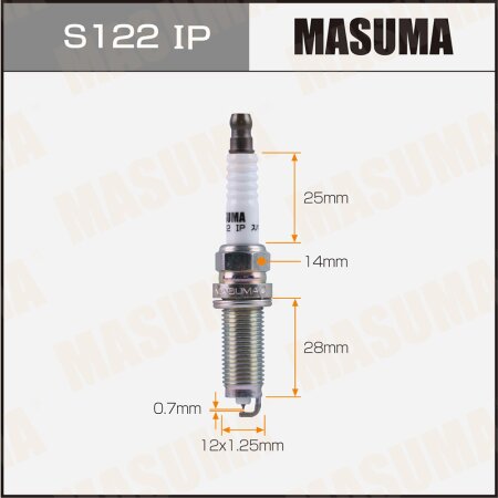 Spark plug Masuma iridium+platinum ILZKAR8L7G, S122IP