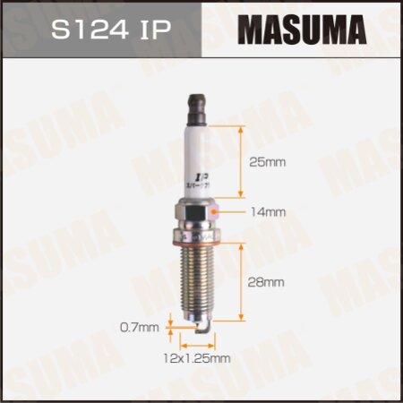 Spark plug Masuma iridium+platinum SILZKAR7E8S, S124IP