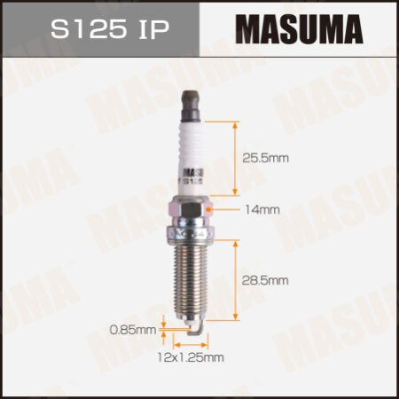 Spark plug Masuma iridium+platinum DILKAR7C9H, S125IP