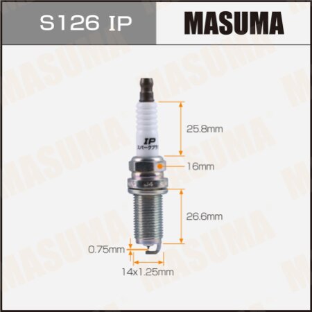 Spark plug Masuma iridium+platinum SILFR6A, S126IP