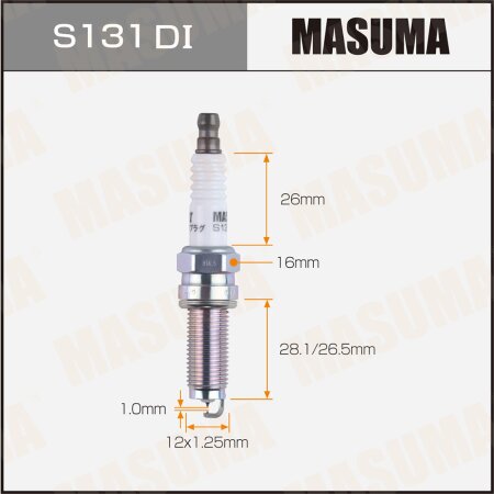 Spark plug Masuma iridium+iridium DILKR6D11G (95264), S131DI