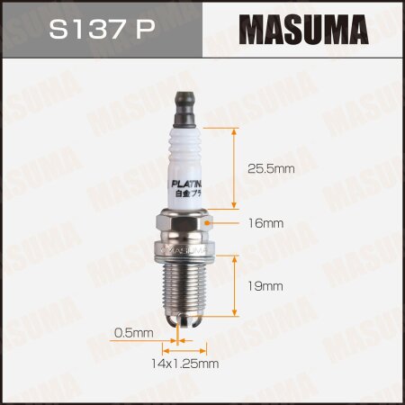 Spark plug Masuma platinum BKR6EQUP (3199), S137P