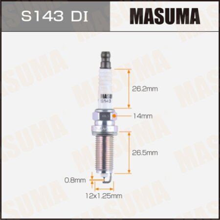 Spark plug Masuma iridium+iridium (96210) DILKAR6T8, S143DI