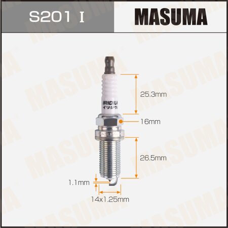 Spark plug Masuma iridium LFR6AIX-11, S201I