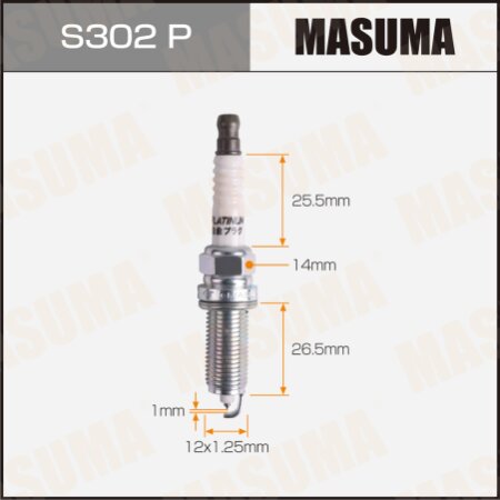 Spark plug Masuma platinum LZKAR6AP-11, S302P