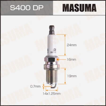 Spark plug Masuma platinum+platinum FR5KPP332S(PFR7S8EG), S400DP