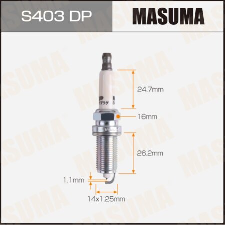 Spark plug Masuma platinum+platinum PLZFR6A-11S, S403DP