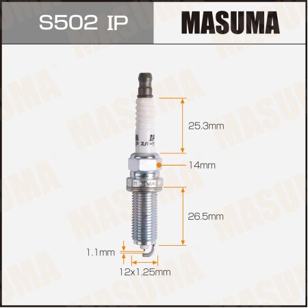 Spark plug Masuma iridium+platinum ILKAR7B11, S502IP