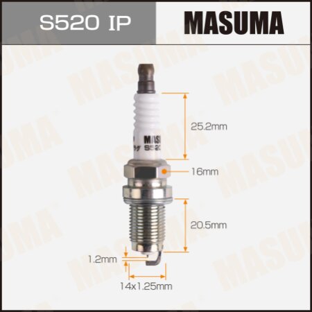 Spark plug Masuma iridium+platinum IZFR6K13, S520IP