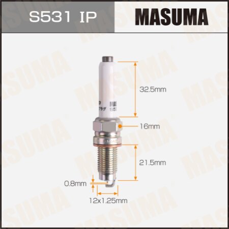 Spark plug Masuma iridium+platinum PZKER7B8EGS, S531IP