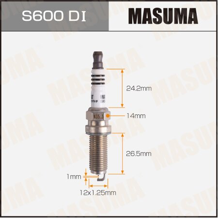 Spark plug Masuma iridium+iridium DILKAR7G11GS(91578), S600DI