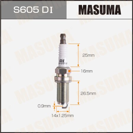 Spark plug Masuma iridium+iridium DILFR7K9G, S605DI