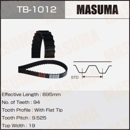 Timing belt Masuma, TB-1012