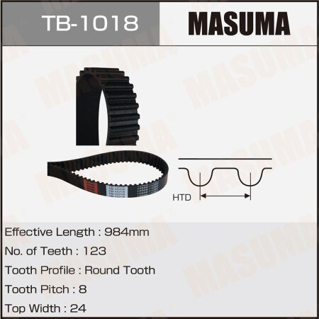 Timing belt Masuma, TB-1018