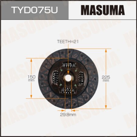 Clutch disc Masuma, TYD075U
