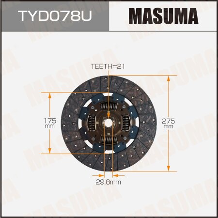 Clutch disc Masuma, TYD078U