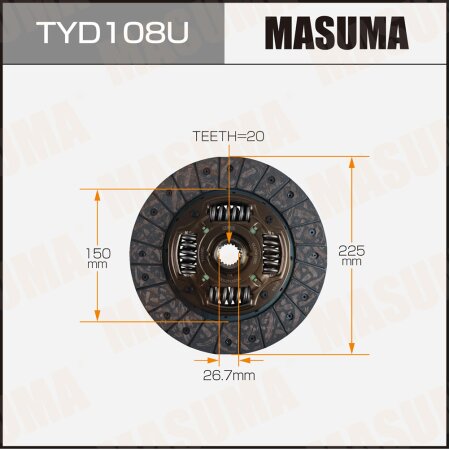 Clutch disc Masuma, TYD108U