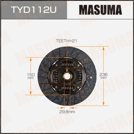 Clutch disc Masuma, TYD112U