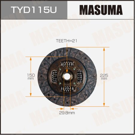 Clutch disc Masuma, TYD115U