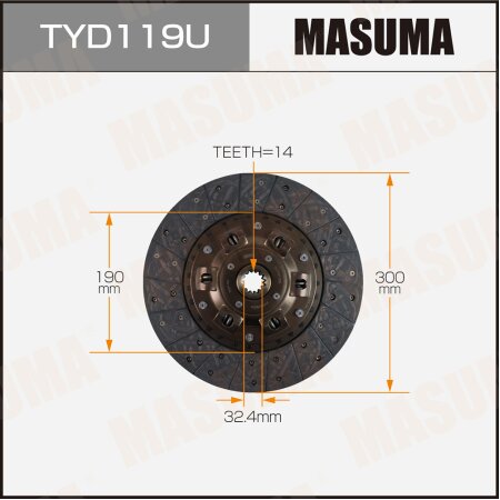 Clutch disc Masuma, TYD119U