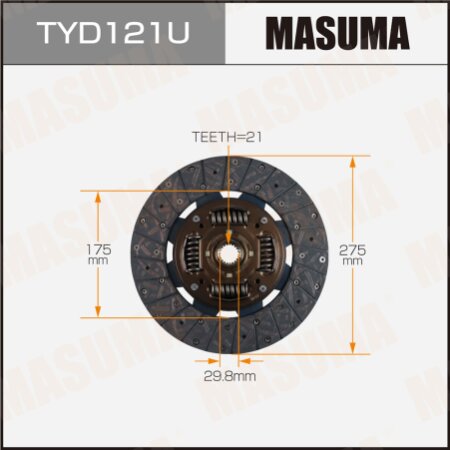 Clutch disc Masuma, TYD121U