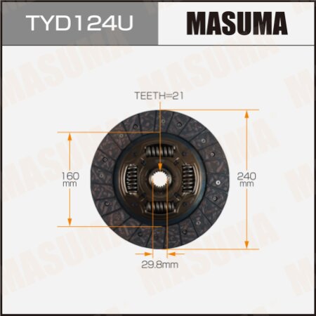Clutch disc Masuma, TYD124U