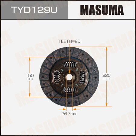 Clutch disc Masuma, TYD129U