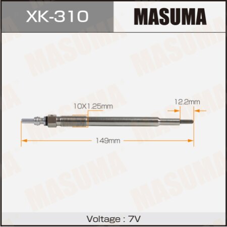 Glow plug Masuma, XK-310