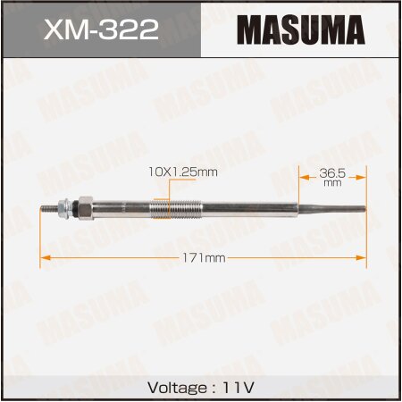 Glow plug Masuma, XM-322